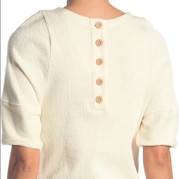 {Madewell} Ottoman Jacquard Button-Back Top - Picture 3 of 11